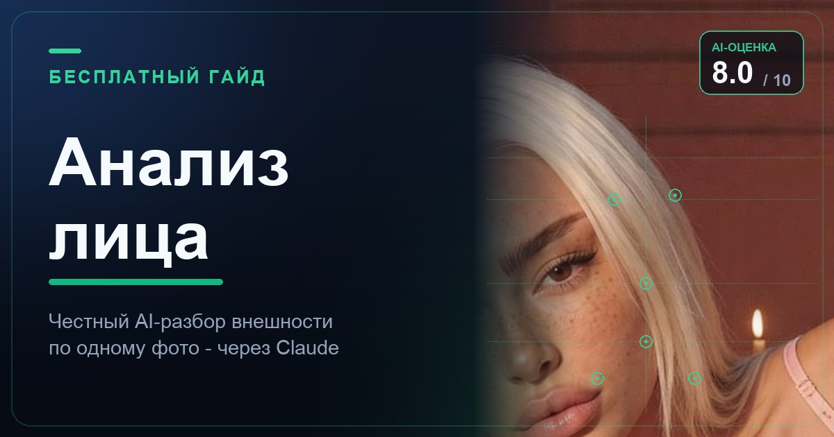 Claude оценивает лицо по одному фото: честный AI-разбор внешности